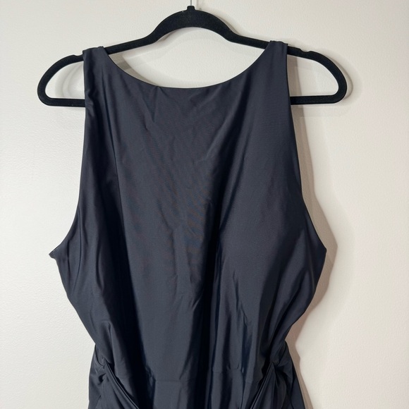 Summersalt Black High Neck Low Back Tie Waist One-piece Swimsuit Sz 22 - Picture 3 of 10